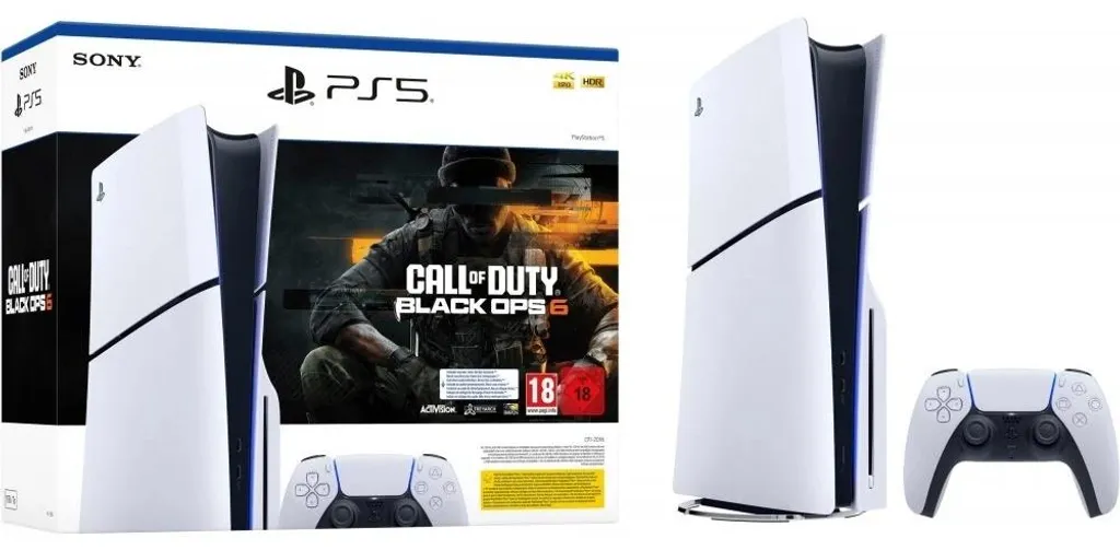 Sony PlayStation 5 PS5 Slim Disc Edition 1TB Bundle inkl. Call of Duty Black Ops 6 | 4K | Blu-ray | Weiß