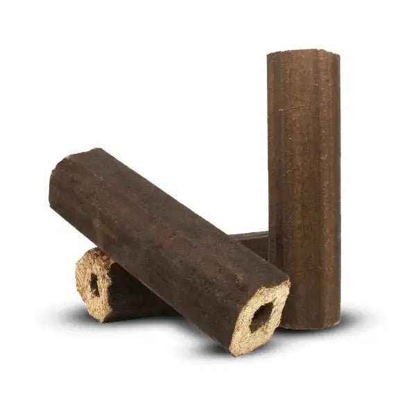 Heizfuxx PiniKay Quadro Holzbriketts Hartholz – 960 kg Palette (96×10 kg), Heizwert ≥4,8 kWh/kg, Vierkant mit Loch
