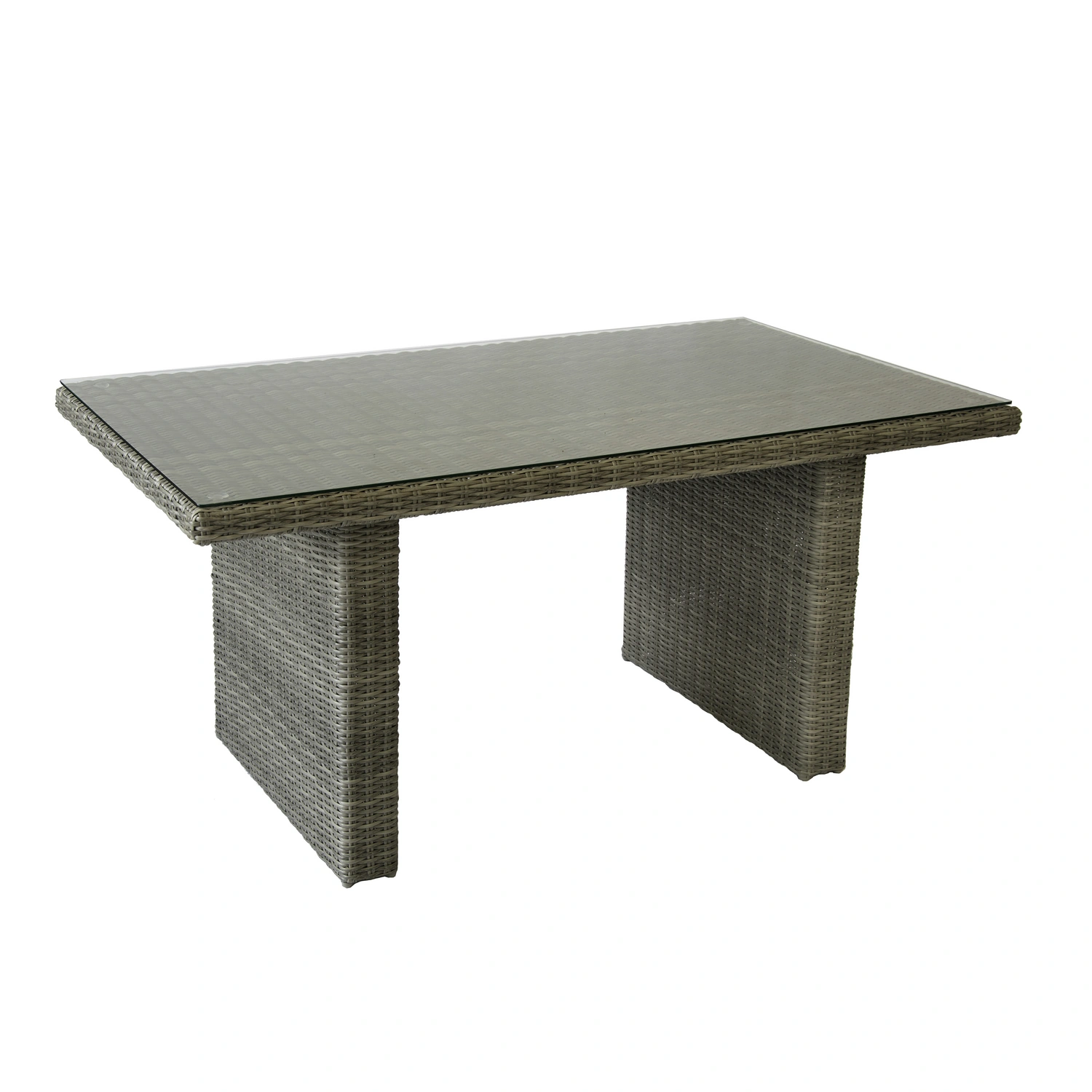 BELLAVISTA Canelli Dining Lounge Gartenmöbel Set 7 Sitzplätze Polyrattan Aluminium Grau