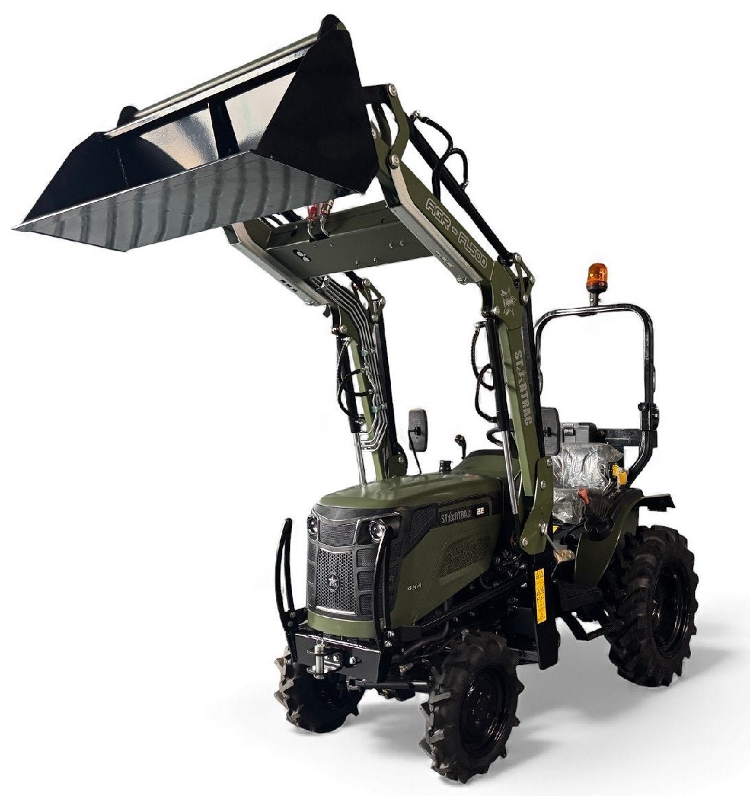 Startrac 22 Kleintraktor 22 PS Diesel – Allrad mit Frontlader, Schaufel & Galaxy Garden Pro Bereifung