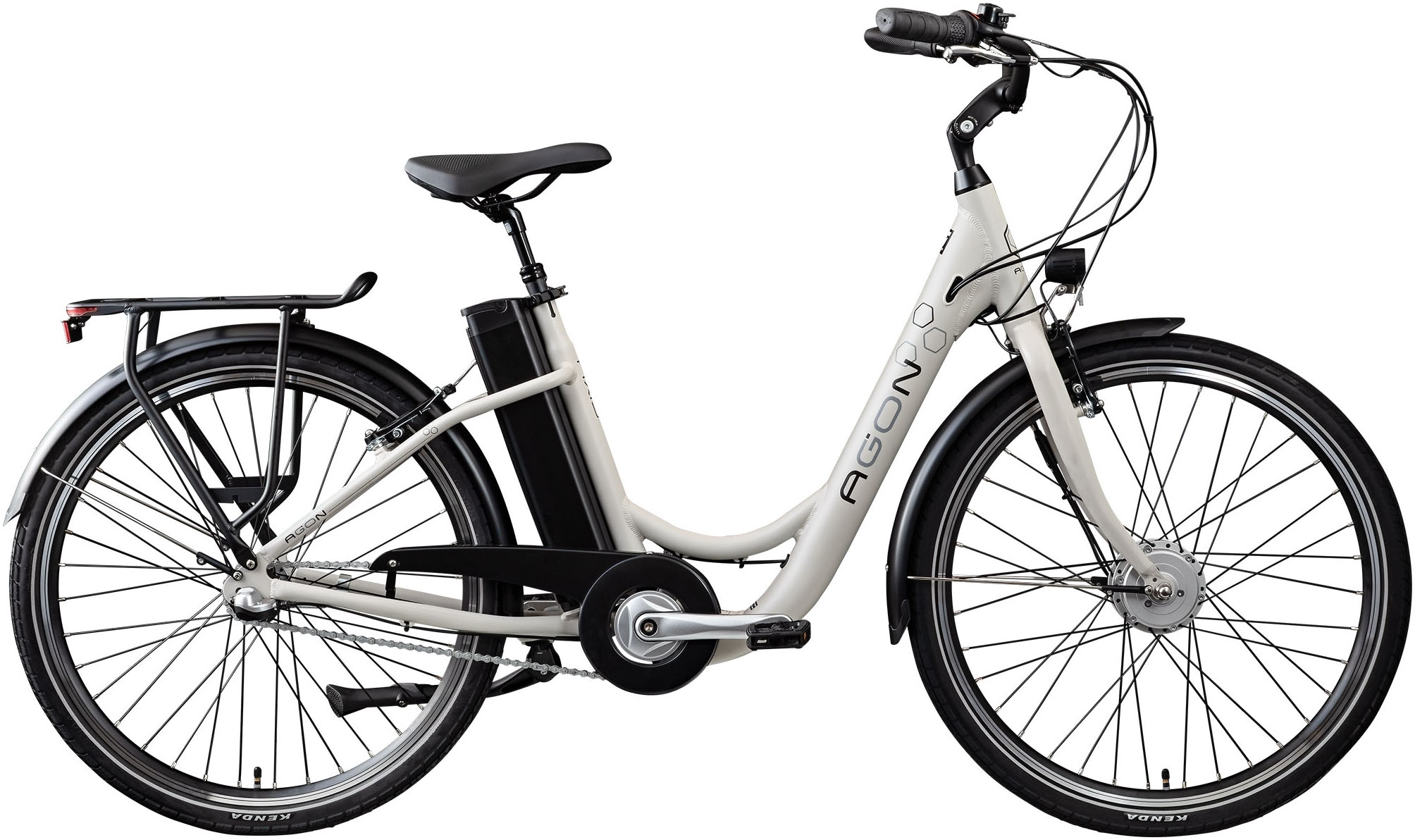 AGON »Axis« 3 Gang Nabenschaltung Frontmotor 250 W E-Bike 26" Citybike 140-165cm Pedelec Nabenmotor Fahrrad 3 Gang Licht
